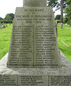 War memorial in Hellingly churchyard - photo by Paula Arthur